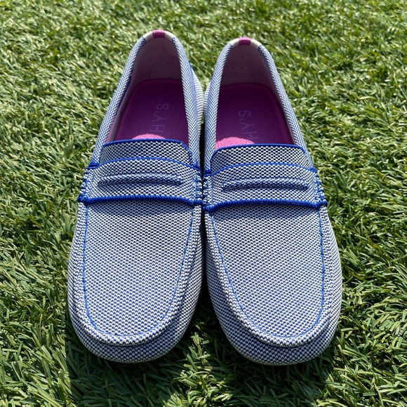 BNWOB Rothy’s In-Store Exclusive Original Blue Driving Loafers Size 7.5 - Picture 1 of 6